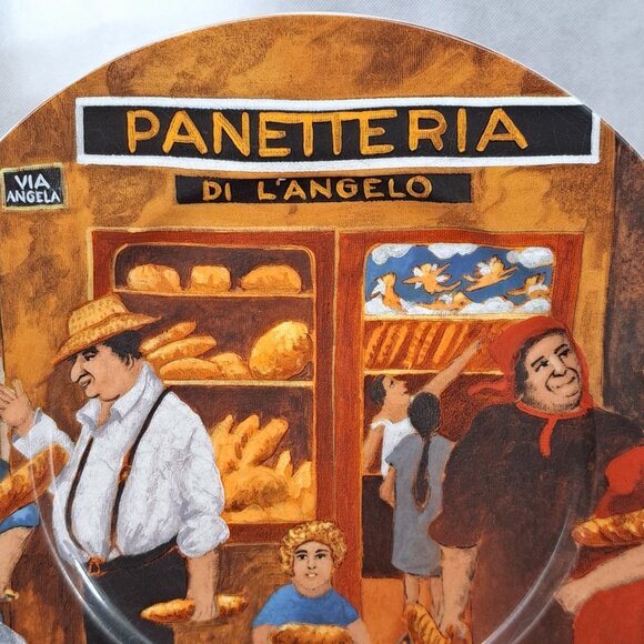 Guy Buffet Tuscan Storefronts Panetteria Porcelain Dinner Plate Made in Germany - Picture 4 of 9
